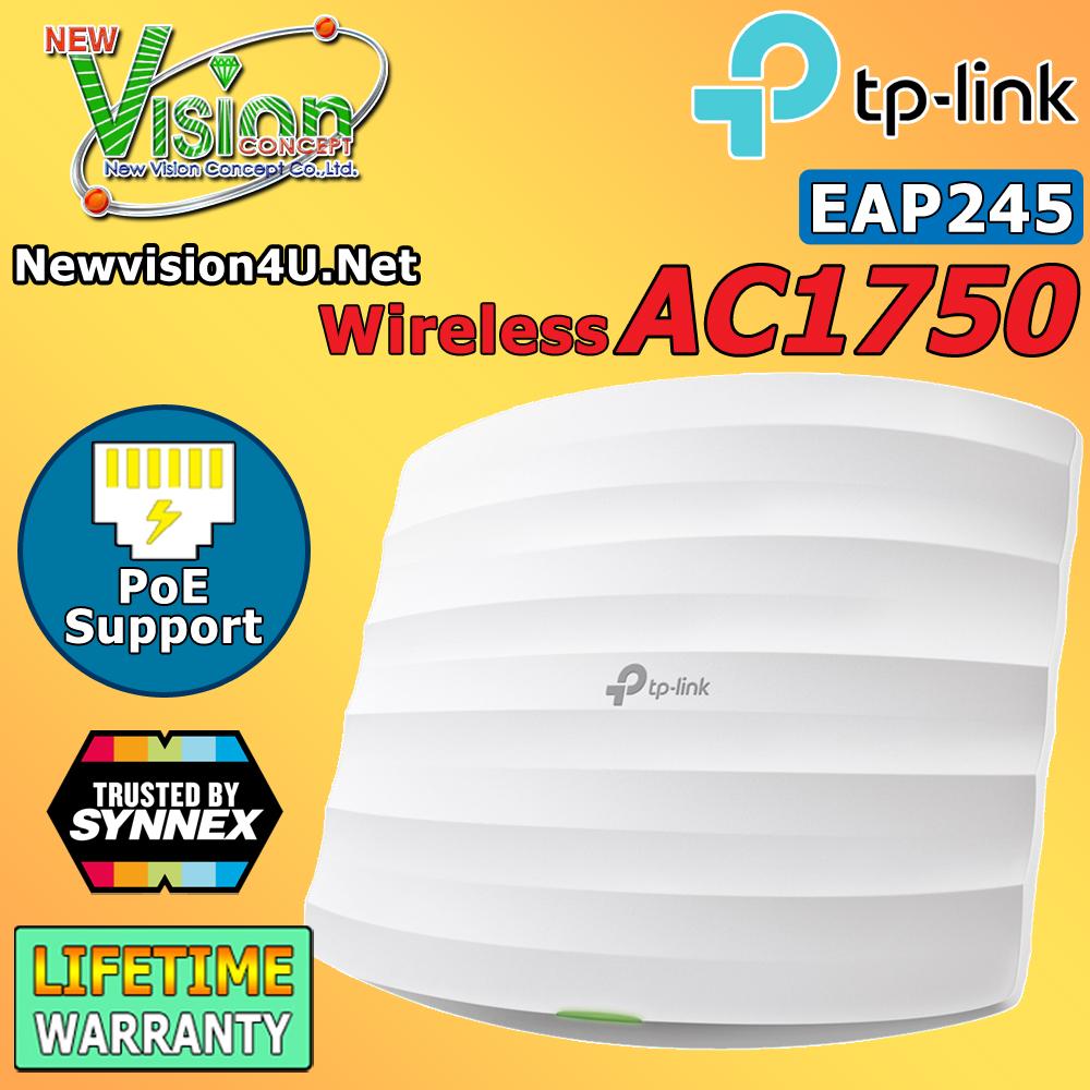[ BEST SELLER ] TP LINK EAP245 AC1750 Wireless Dual Band Gigabit Ceiling Mount Access Point By Newvision4u.net