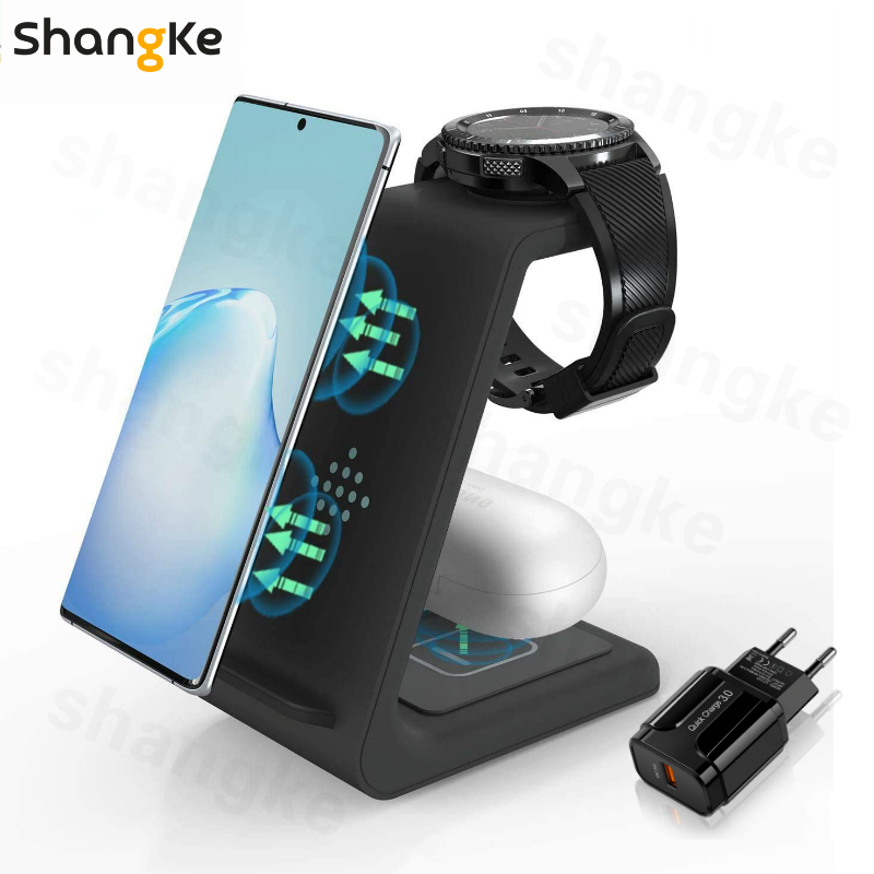 Wireless Charger Samsung 3 in 1 10 W Fast Charging Qi Certified 