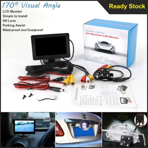 สินค้า BaiTao 4.3  LCD Monitor Wired Car Camera Rear View Kit + HD IR Night Vision Reversing Camera Car accessories