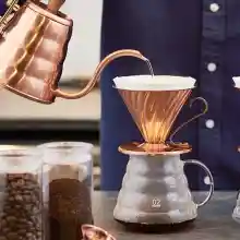 ภาพขนาดย่อของภาพหน้าปกสินค้าHario V60 Copper Dripper 02 1-4 cups (VDPC-02) จากร้าน Mokapot24 บน Lazada ภาพที่ 5