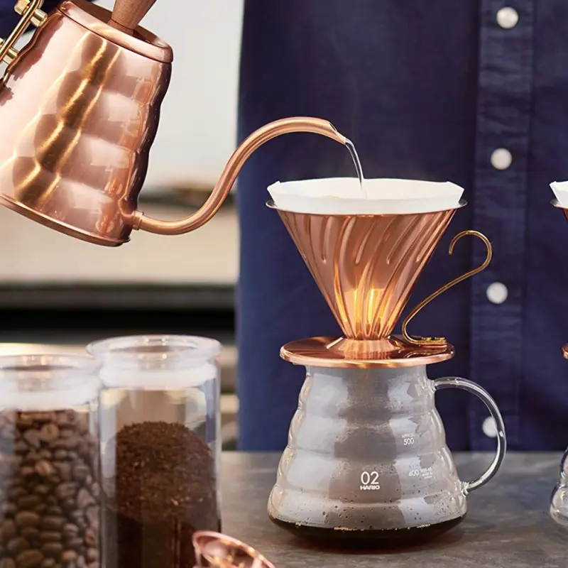 ภาพสินค้าHario V60 Copper Dripper 02 1-4 cups (VDPC-02) จากร้าน Mokapot24 บน Lazada ภาพที่ 5