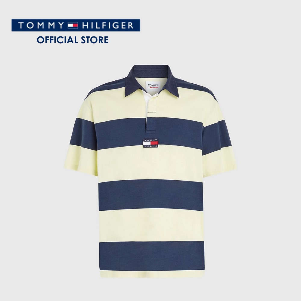 Tommy Hilfiger เสื้อโปโลผู้ชาย รุ่น MW0MW26882 YBR สีขาว ทอมมี่