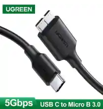 ภาพขนาดย่อของภาพหน้าปกสินค้าUgreen USB C to Micro B 3.0 Cable 5Gbps 3A Fast Data Sync Cord For Macbook Hard Drive Disk HDD SSD Case USB Type C Micro B Cable ยาว 1 เมตร จากร้าน p.p.unlimited บน Lazada