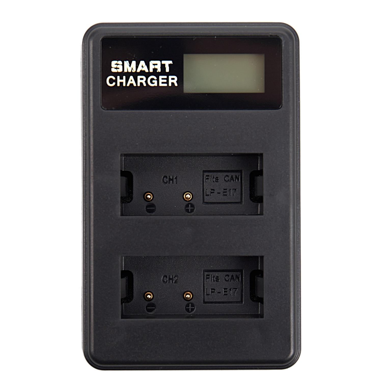 Usb Lcd Battery Charger Lp-E17 For Canon Eos M5 M3 77D 800D 750D 760D Kiss X8I T6I T6S T7I
