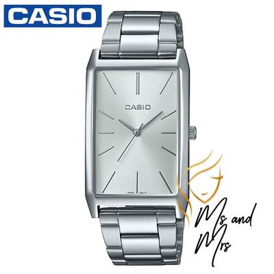 CASIO Standard นาฬิกาข้อมือผู้หญิง สายสแตนเลส รุ่น LTP-E156D-7ADF (สีเงิน)
