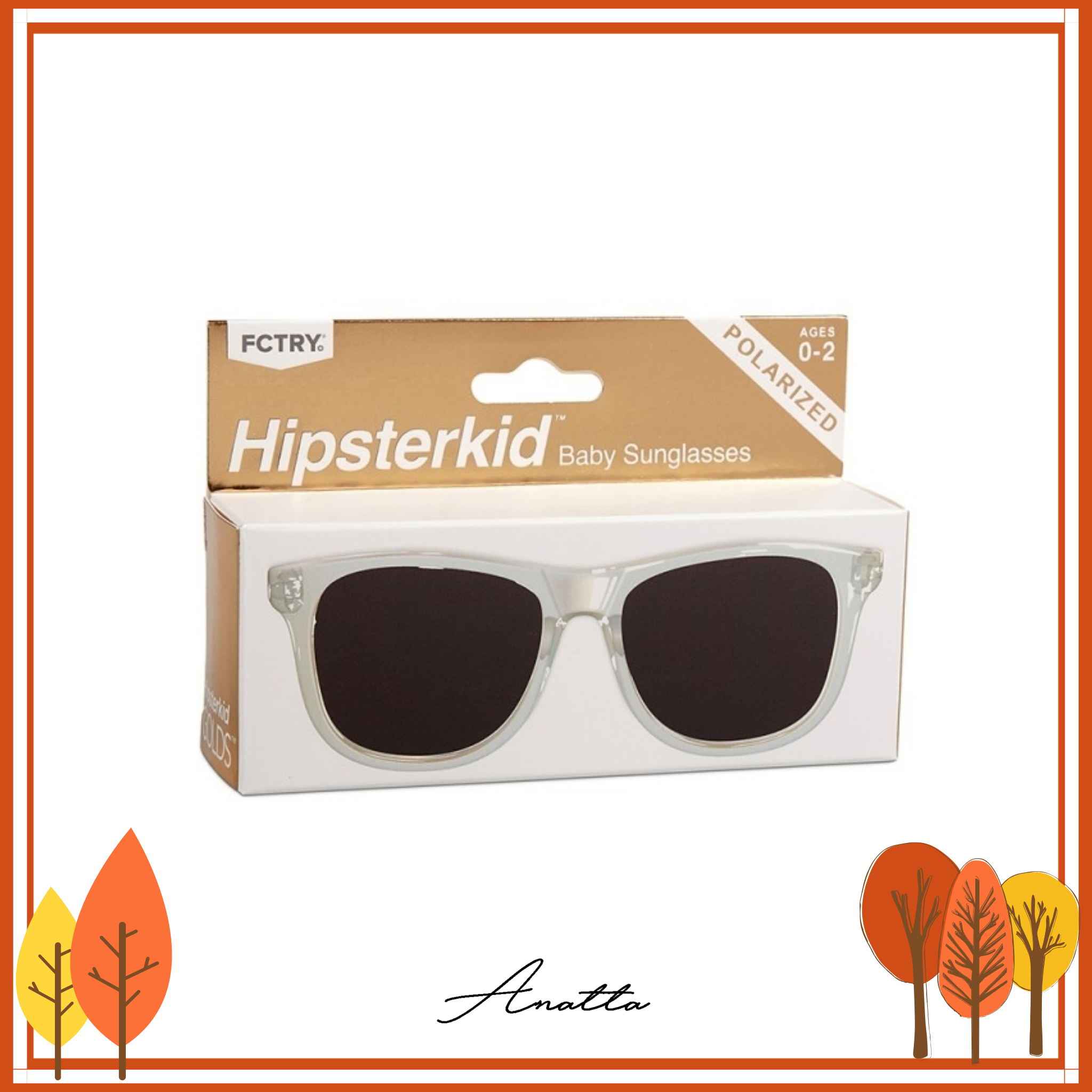 ANATTA Hipsterkid แว่นกันแดดเด็ก สี Clear แว่นเด็ก Age 0-2, 3-6