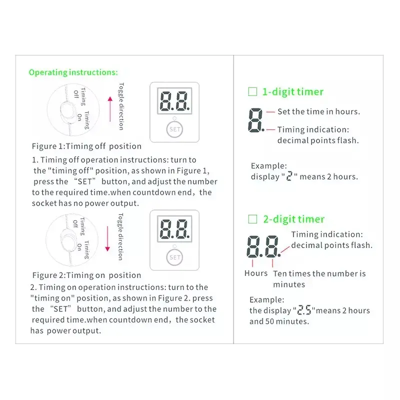 ภาพสินค้าAL09-2D Digital Timer ทามเมอร์ ตั้งเวลาเปิด-ปิดถอยหลัง ปลั๊กไฟตั้งเวลา เครื่องตั้งเวลา​ทามเมออร์ นับเวลาถอยหลัง จากร้าน Power tech บน Lazada ภาพที่ 4