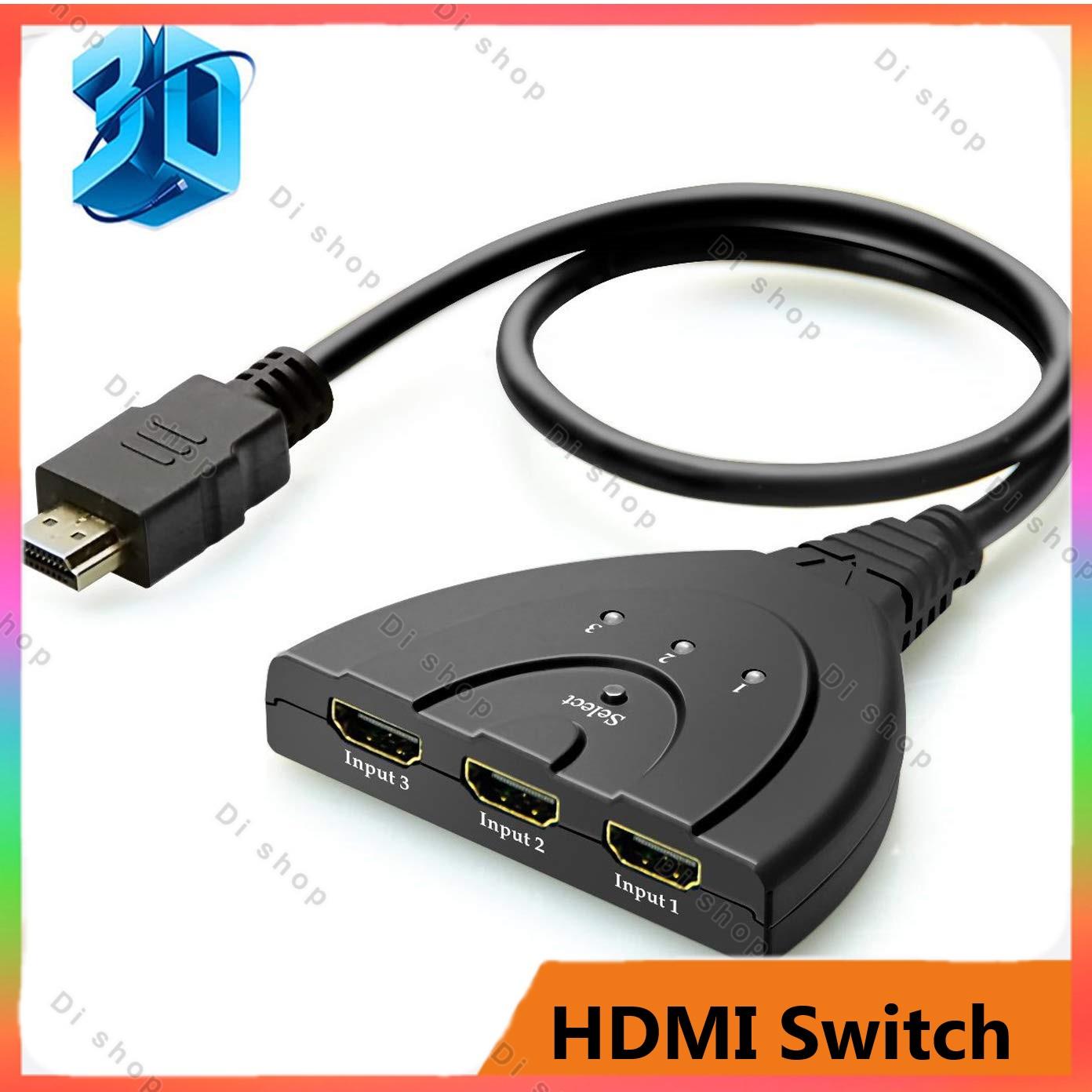 HDMI Switch IN 3 OUT 1 Port ตัวแยก HDMI 3 ทาง พร้อมสาย HDMI