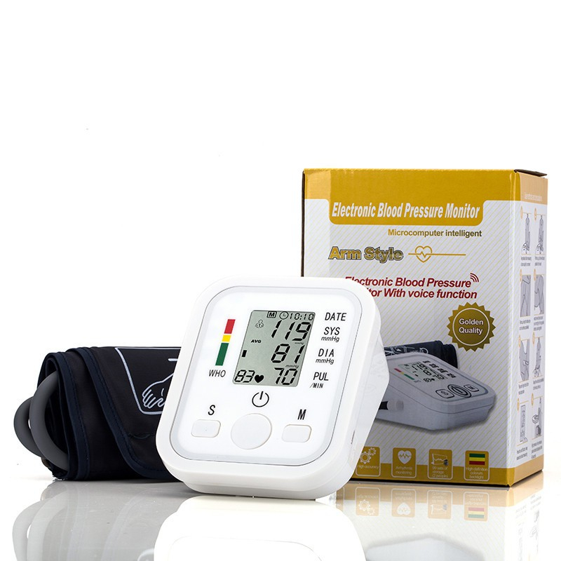 AINOPE เครื่องวัดความดัน วัดความดัน มีการรับประกันจากผู้ขาย เครื่องวัดความดันโลหิตแบบดิจิตอลแขน LCD เครื่องวัดอัตราการเต้นหัวใจ Blood Pressure Monitor