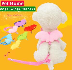 สายจูงสุนัข สายจูงสัตว์เลี้ยง สายจูงแมว สายจูงปีกนางฟ้า Pet Dog Cat Angel Wing Harness with Leash