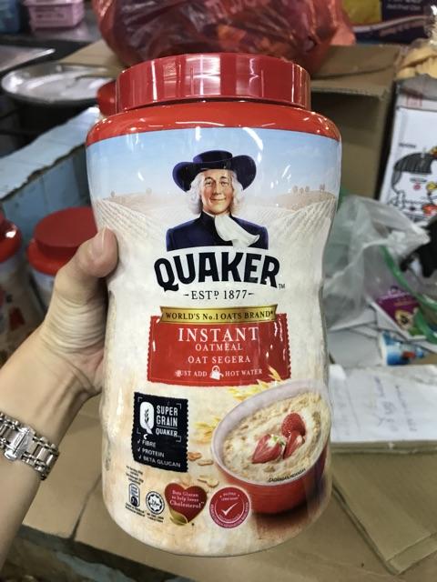 Quaker Instant Oatmeal ข้าวโอ๊ตสำเร็จรูป 1000 กรัม ขวดสีแดง