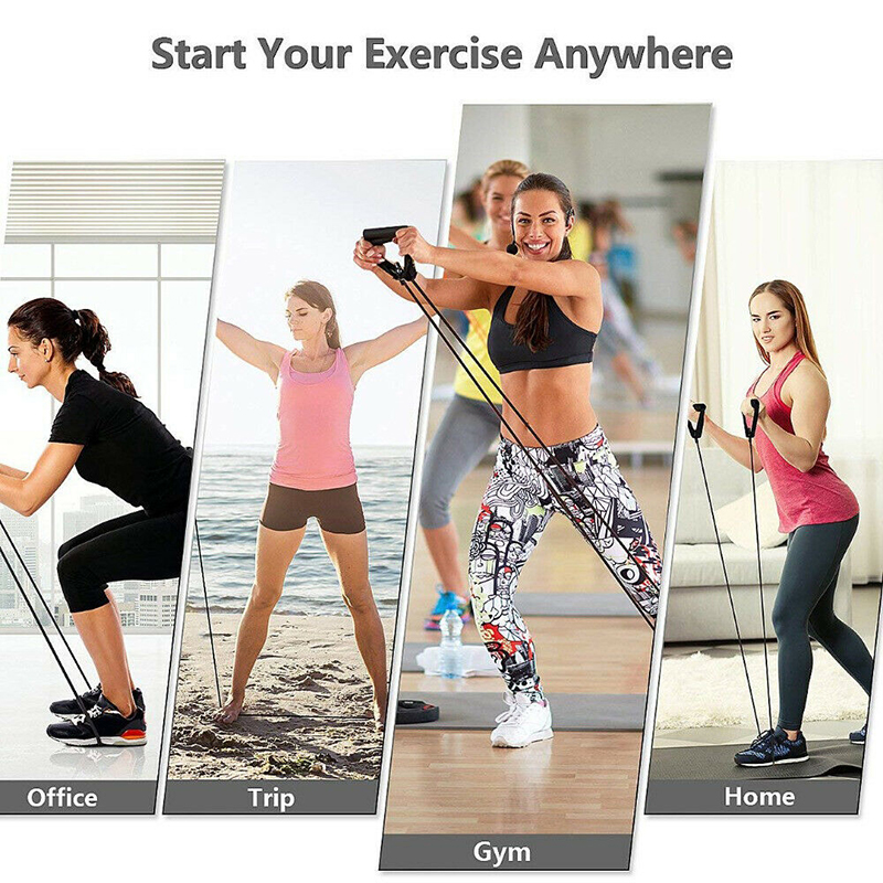 bashijian Fitness Exercise Cords Pull Rope Stretch Resistance Bands Elastic Yoga Training