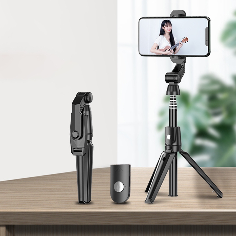 อลูมิเนียมอัลลอยด์หดได้ รีโมทคอนโทรล Bluetooth โทรศัพท์มือถือ ขาตั้งถ่ายทอดสดโทรศัพท์มือถือ Selfie Stick ขาตั้งกล้องแบบพกพา Portable
