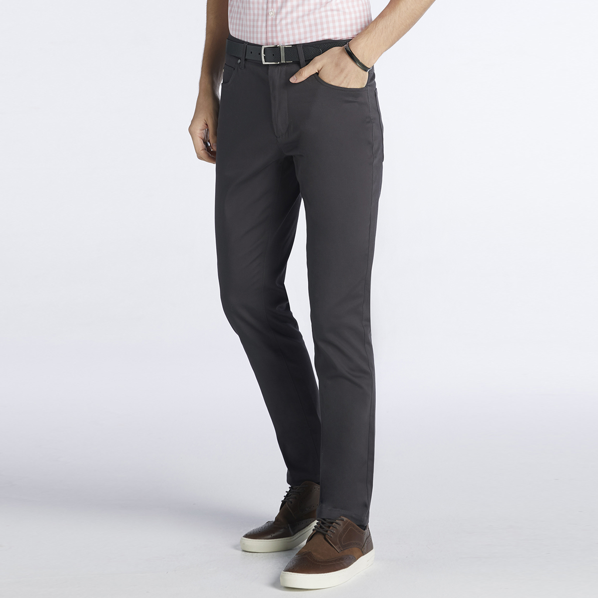 LTD กางเกงยีนส์ทรงสกินนี่ ผู้ชาย สีเทา  | Denim 5-Pocket Jeans