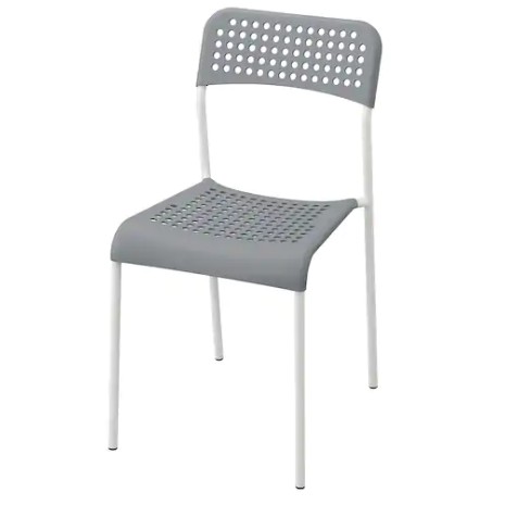 [ใส่โค้ดรับคืน10%] เก้าอี้ ADDE โครงเหล็ก เบาะโพลี สามารถวางซ้อนได้ (IKEAแท้100%)