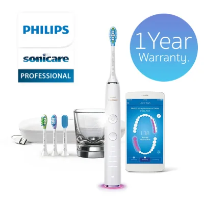 Philips Sonicare DiamondClean Smart Electric Toothbrush 9500 Series White - แปรงสีฟันไฟฟ้า HX9924-02 รับประกัน 1 ปี พร้อมส่งเลย