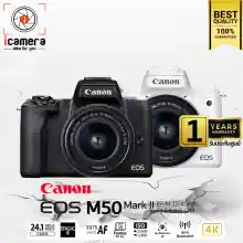 ภาพขนาดย่อของภาพหน้าปกสินค้าCanon Camera EOS M50 Mark II kit 15-45 mm.IS STM เมนูภาษาไทย - รับประกันศูนย์ Canon Thailand 1ปี จากร้าน icamera บน Lazada