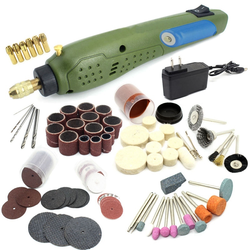 Mini Power Rotary Tool Electric Drill + Grinding Accessories Set For Dremel Engraving Machine Electric Tool Kit-Us Plug