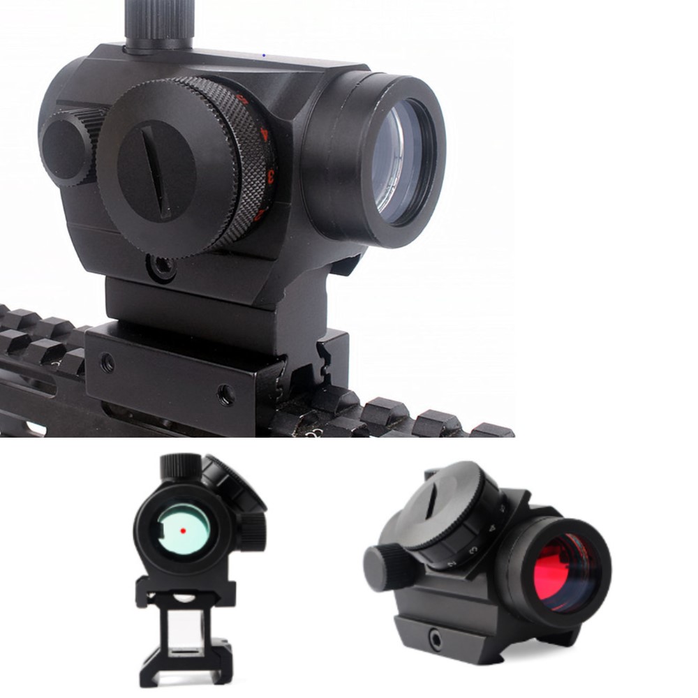 T1G Holographic Red Dot Reflex Sight กันน้ำกันกระแทกพร้อมรางยึด 20 มม. ปรับความสูงได้สำหรับปืนปืนไรเฟิล