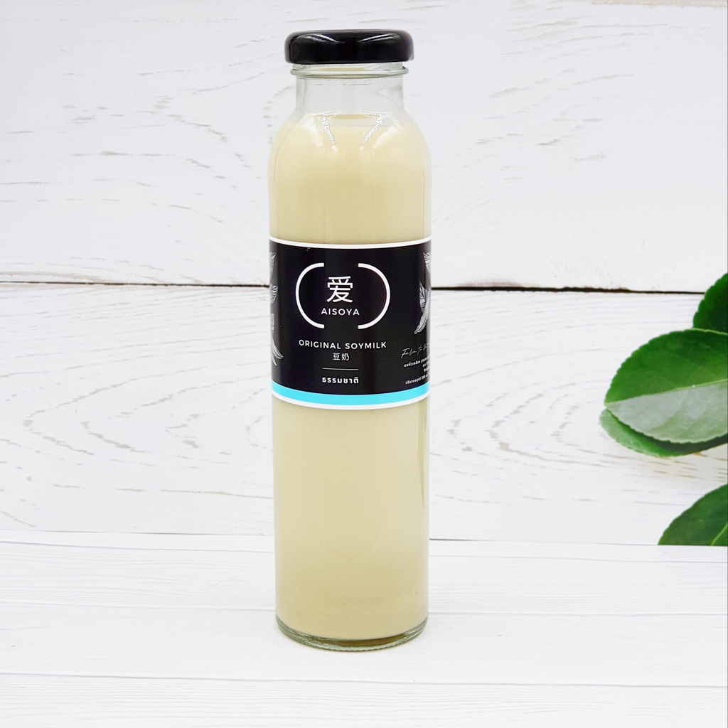 Aisoya ,Original Soy Milk นมถั่วเหลือง น้ำเต้าหูโบราณ สูตรไขมันต่ำ หวานน้อย, อร่อย ทานง่าย ได้ประโยชน์จากธรรมชาติ 100% สูตรธรรมชาติ ขนาด 310 ml