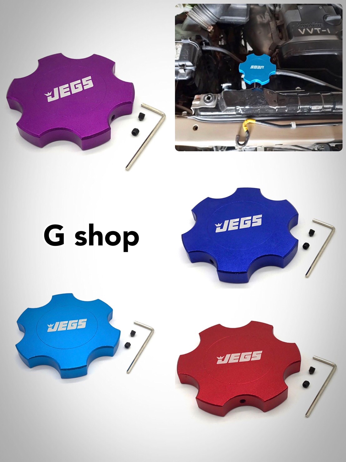 💥ครอบฝาหม้อน้ำ JEGS ใส่ได้ทุกรุ่นงาน JEGS เพื่อตกแต่งห้องเครื่อง เลือกสีได้ทางช่องแชทค่ะ