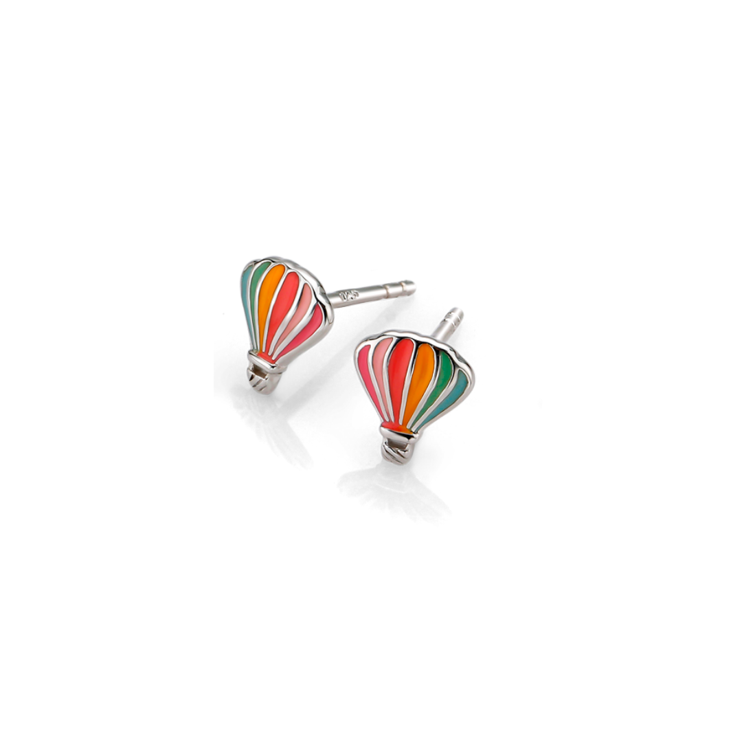 Twinkle Time Jewelry ต่างหูเงินเเท้ 92.5% สำหรับเด็กเเละผู้หญิง รุ่น Hot Air Balloon Earrings