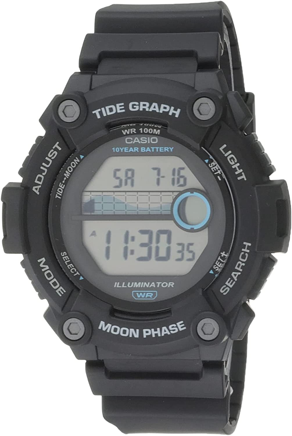 Casio Tide Graph Moon Phase 10Year Battery Men