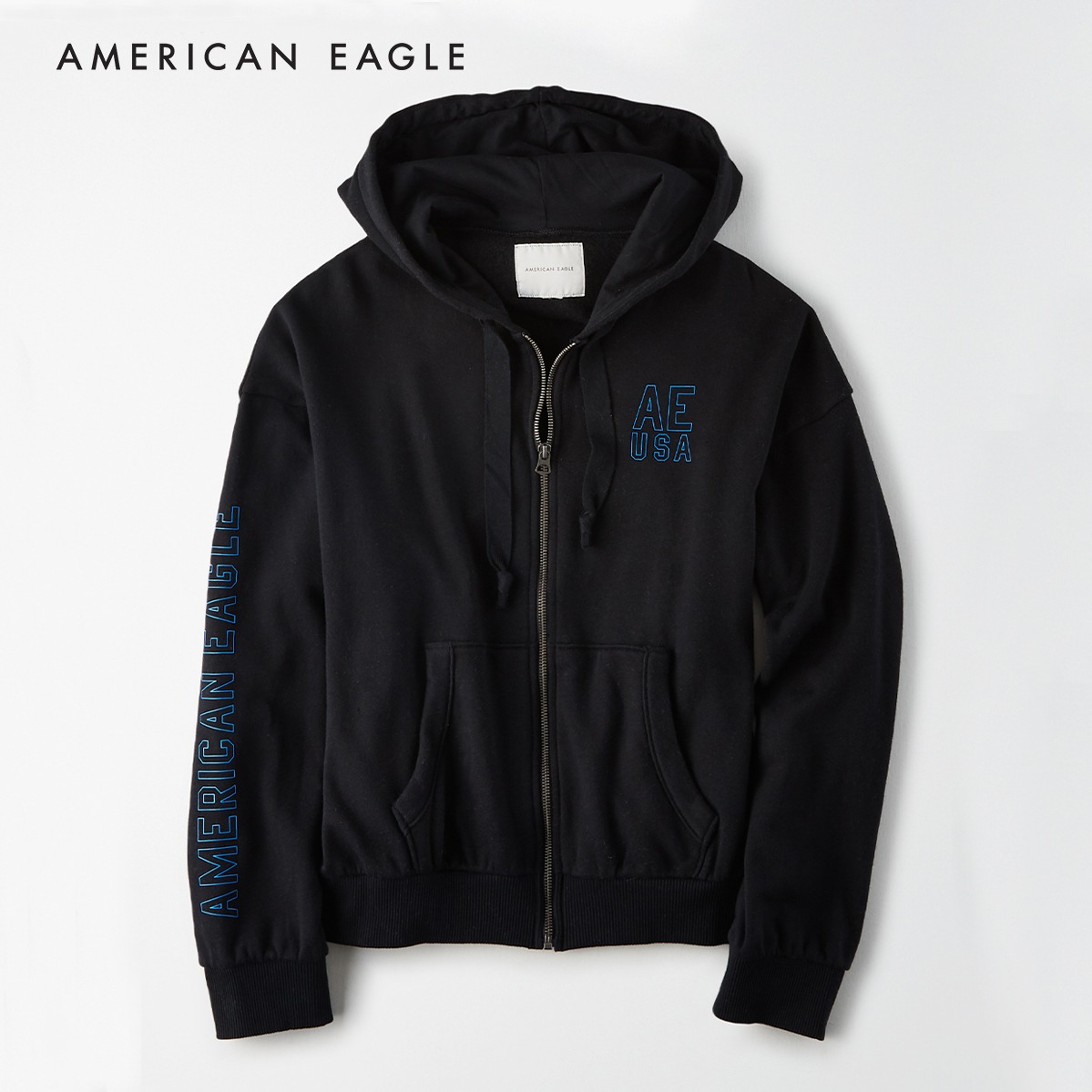 American Eagle Fleece  Crew Neck Sweatshirt เสื้อ สเวตเตอร์ ผู้หญิง คอกลม(045-9754-001)