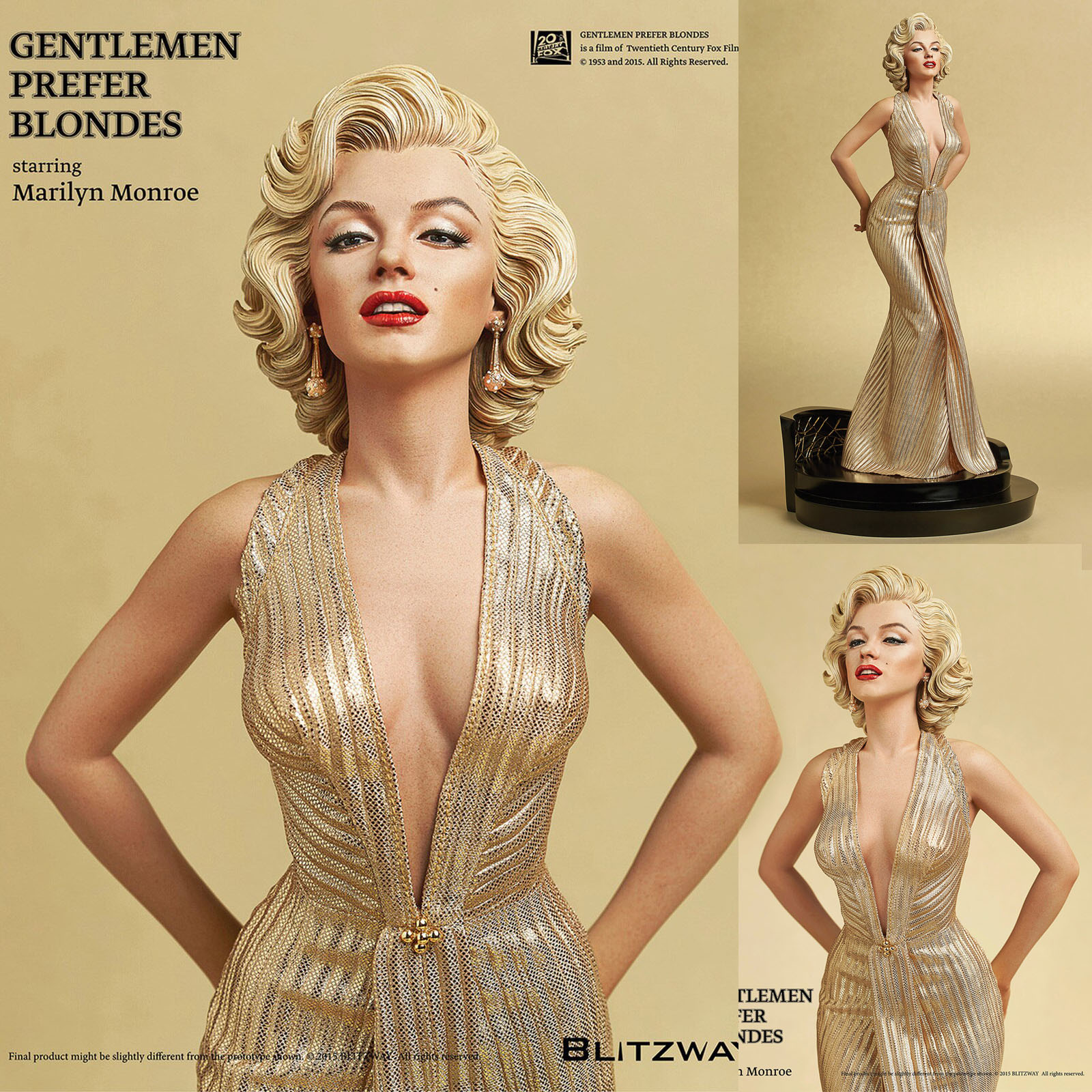 Model โมเดล งานแท้ 100% Blitzway 1953 Marilyn Monroe มาริลิน มอนโร Gentlemen Prefer Blondes 40 cm 1/4 Ver Original from Japan Figure ฟิกเกอร์ Anime ของขวัญ Gift ของสะสมหายาก อนิเมะ การ์ตูน มังงะ Doll ตุ๊กตา คอลเลกชัน manga
