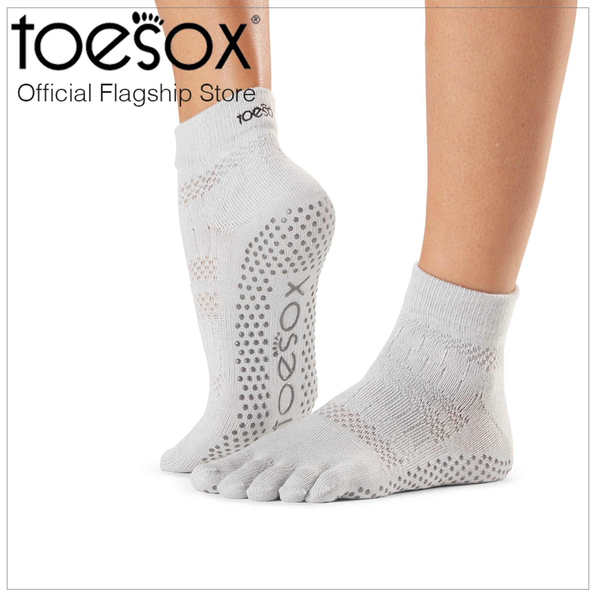 ToeSox โทซอคส์ ถุงเท้ากันลื่นแยกนิ้วแองเคิล รุ่น Ankle ปิดนิ้วเท้า