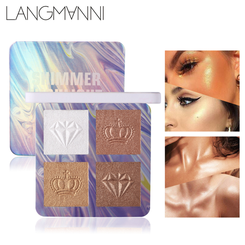 Langmanni 4 Màu Cao Đĩa Bột Nở Tạo Điểm Nhấn Tạo Khối Bột