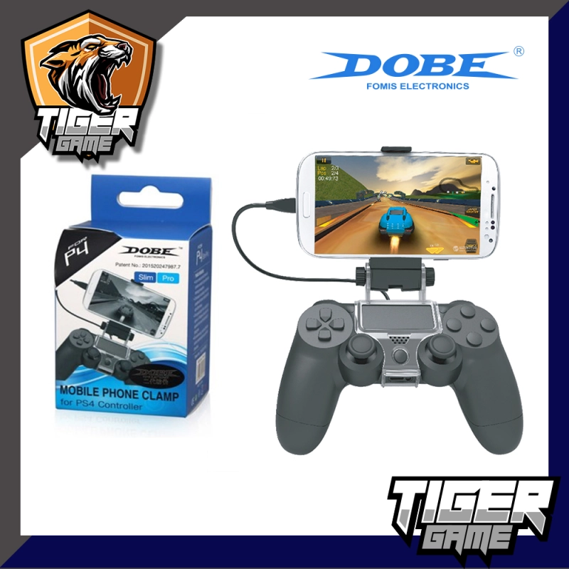 ภาพหน้าปกสินค้าที่จับมือถือกับจอย Ps4 Dobe Mobile Phone Clamp for PS4 Controller (Dobe)(ที่จับมือถือสำหรับเล่นเกมส์) (ที่จับจอยps4)(ที่จับจอย Ps4 กับมือถือ)(TP4-016B)