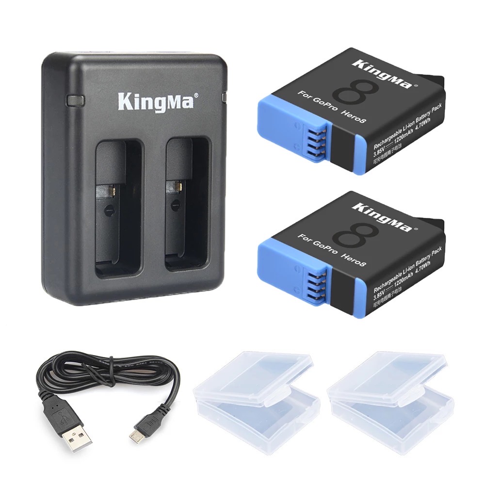 KingMa GoPro Hero 8 Battery Gopro 7 / 6 / 5 GoPro Dual Charger และแท่นชาร์จ ยี่ห้อ KingMa battery