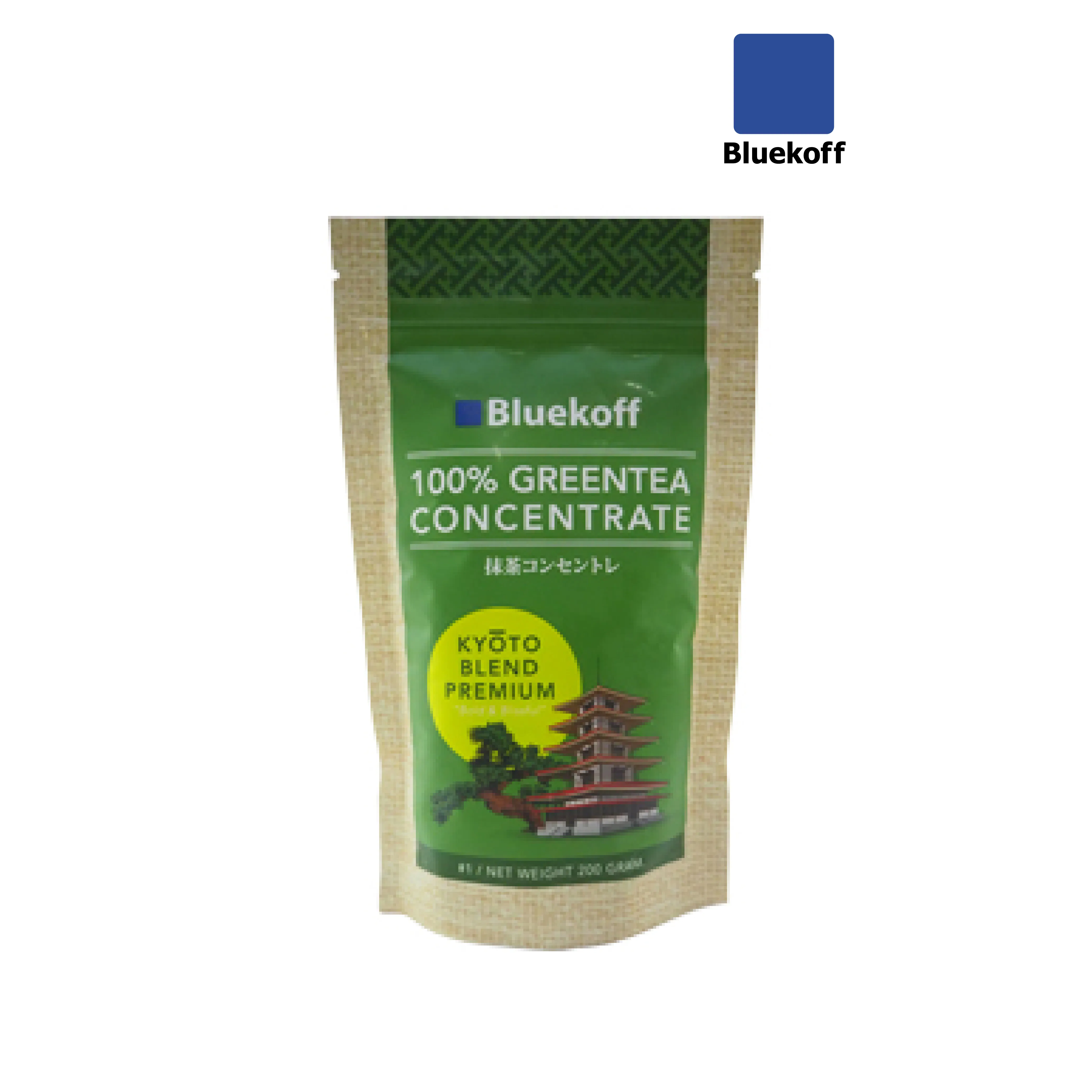 Bluekoff ผงชาเขียวมัทฉะ เข้มข้น 100 % เกรดพรีเมี่ยม Matcha Greentea Premium สูตร 1 (1ถุง บรรจุ 200 g.)