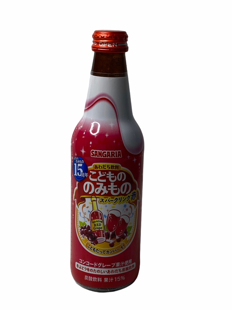 SANGARIA เครื่องดื่มนำเข้าจากญี่ปุ่น 335ml Sparling Red Grape,องุ่นแดง 1ขวด/บรรจุ 335ml ราคาพิเศษ สินค้าพร้อมส่ง