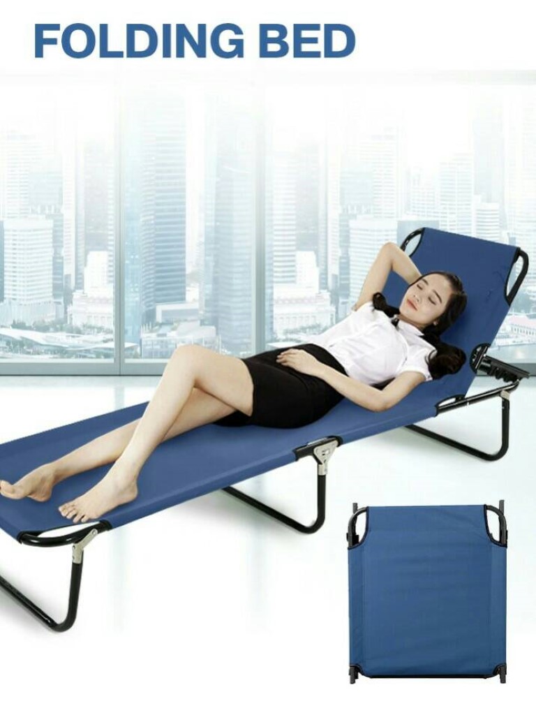เก้าอี้พับปรับนอนอเนกประสงค์ สามารถปรับนอนได้ สะดวกต่อการเคลื่อนย้ายและใช้งาน ขนาด : 55 x 27 x 190 ซม. (กางออก)
