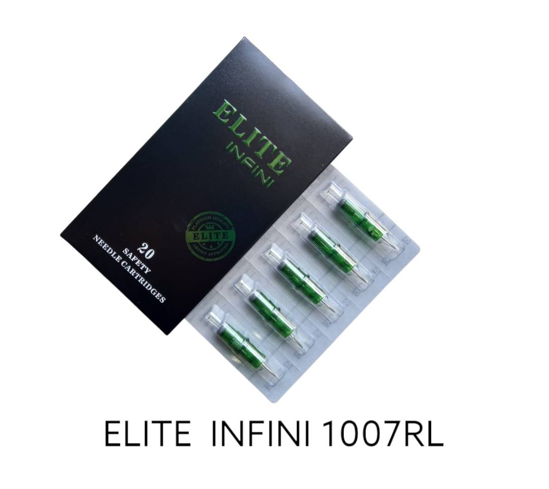 ELITE INFINI RL/M1/RM เข็มสักฮอค 1 กล่องบรรจุ 20 ชิ้น ใช้ได้กับเครื่อง