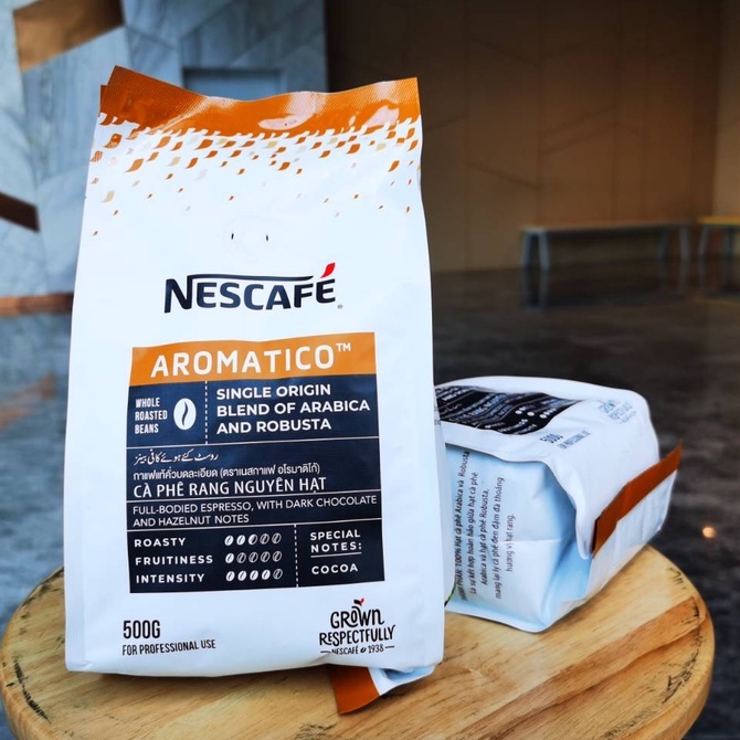 Nescafe Aromatico เมล็ดกาแฟคั่วเนสกาแฟ อโรมาติโก้ (คั่วกลาง) 500 กรัม