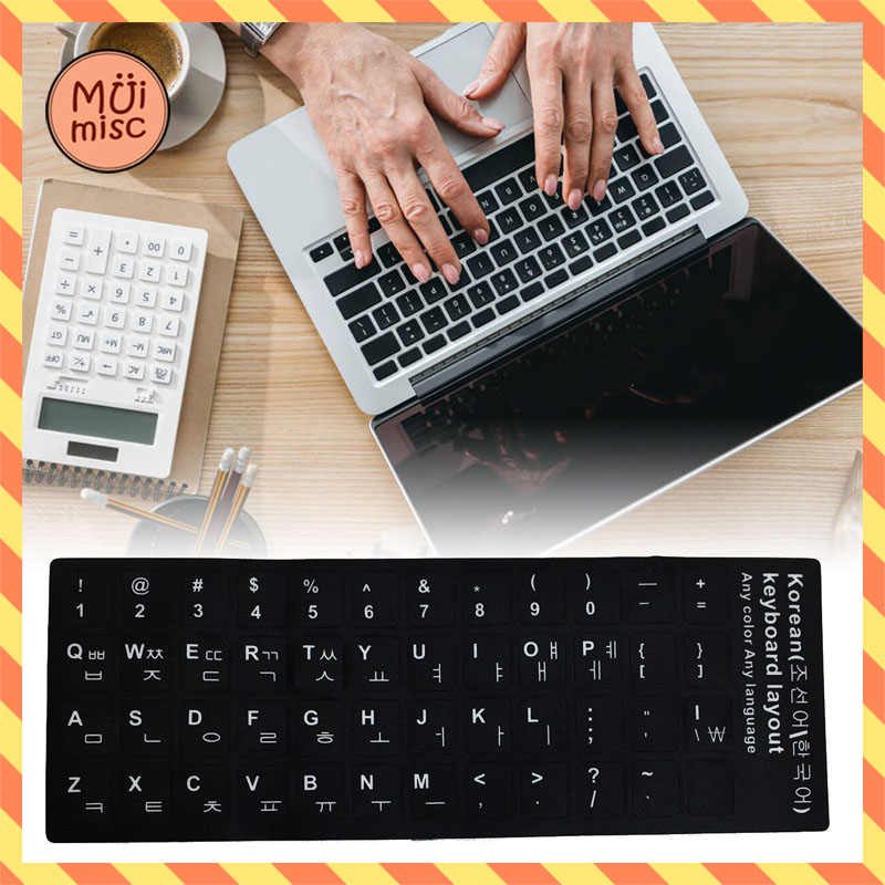MUIMISC - สติกเกอร์คีย์บอร์ดภาษาไทย  สติกเกอร์แป้นพิมพ์ Thai Keyboard Sticker