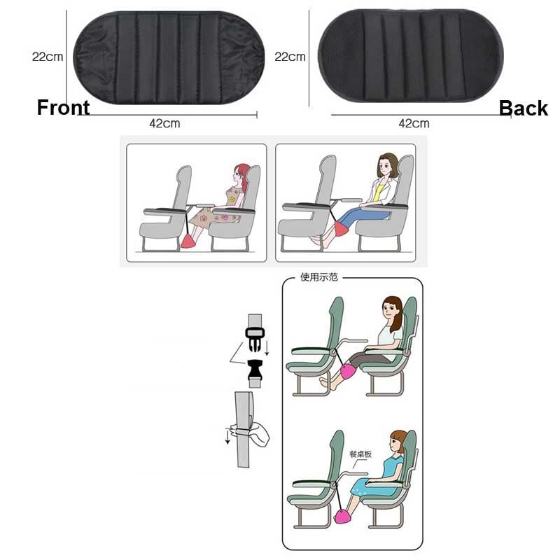 Portable Footrest Memory Foam Flight Carry on Foot Rest Travel Pillows