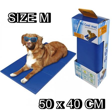 Pet Cool mat แผ่นเจลเย็น ที่นอนเย็น เบาะนอนเย็น สำหรับสุนัขและแมว Size M ขนาด 50x40 ซม.