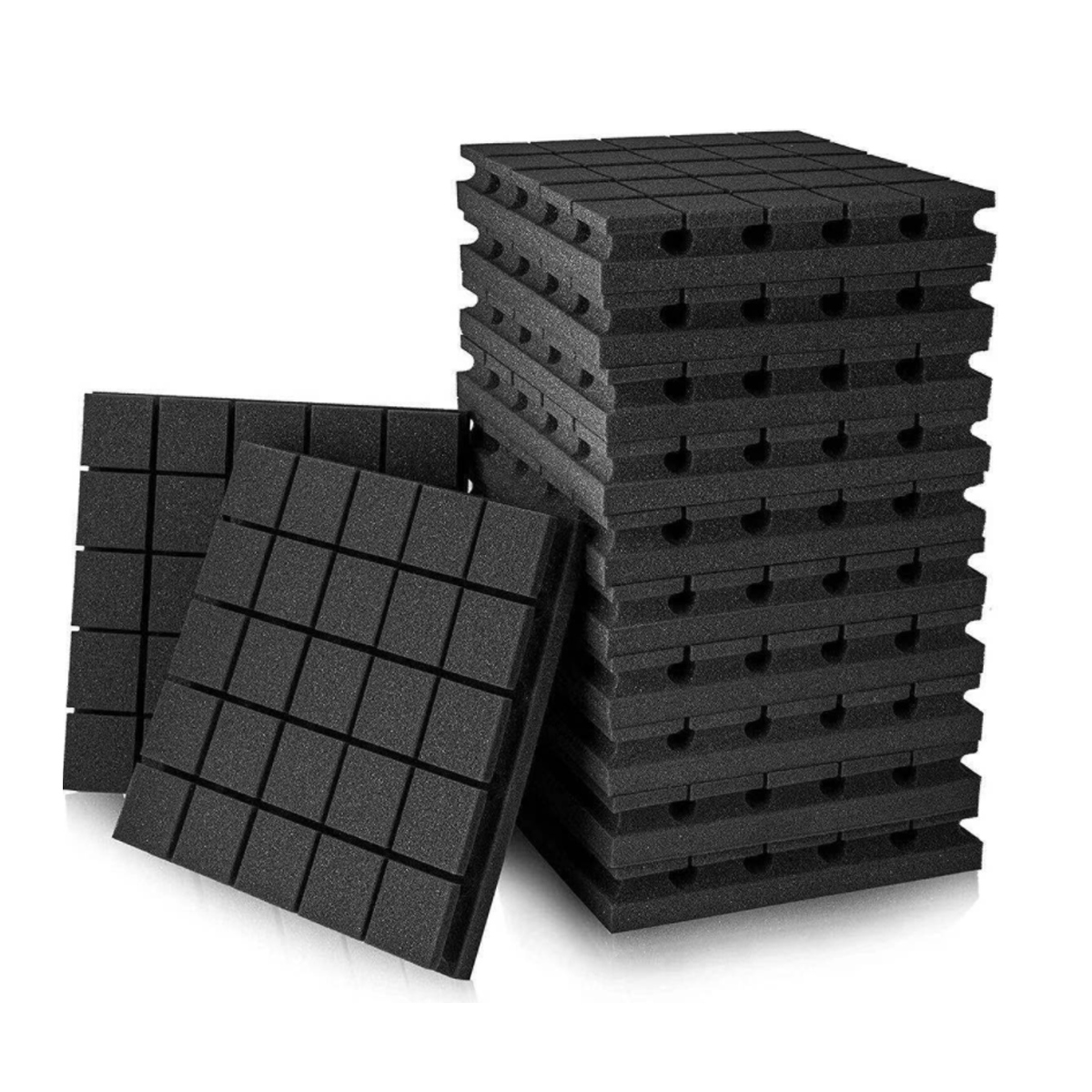 BEIYIN Acoustic Soundproof Foam Panels 30X30X5CM Sound Treatment ...