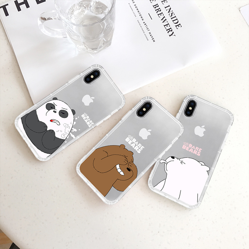 Cartoon Cute We Bare Bears For iPhone 6 6s 7 8 Plus X XS XR XSMAX 11 ...