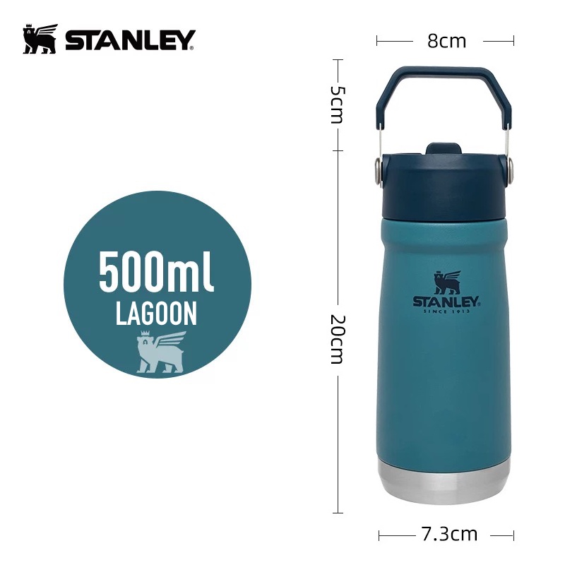 Stanley The IceFlow Flip Straw Water Bottle 17 oz Polar