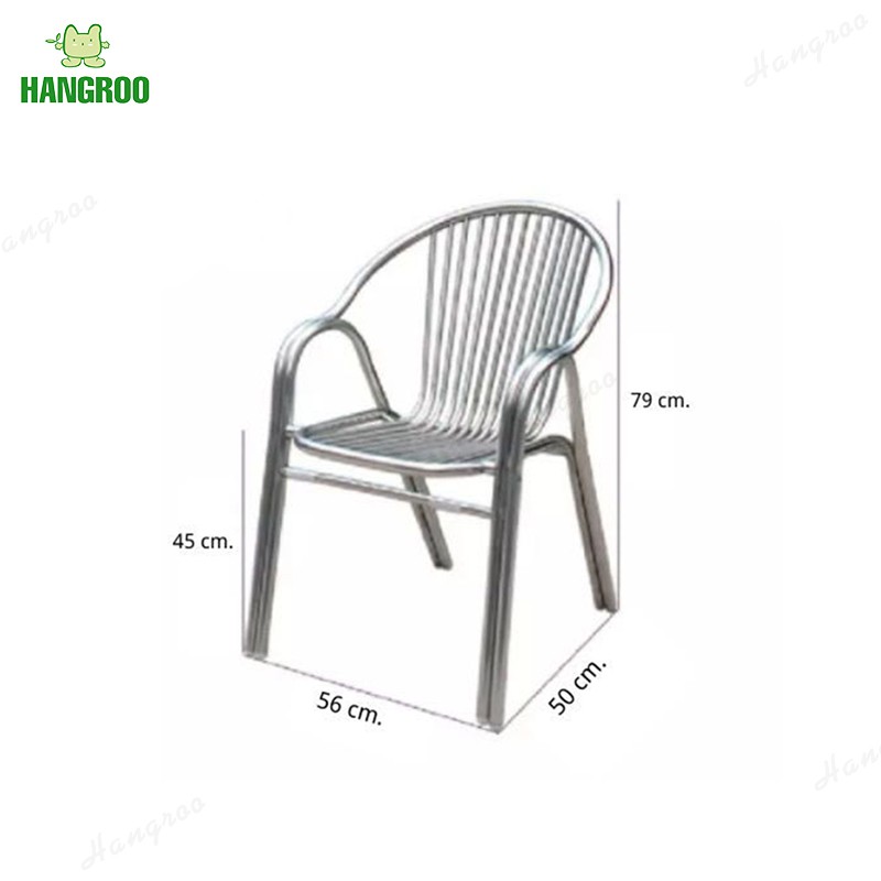 HANGROO M19 - M 21 เก้าอี้สองขอบ เก้าอี้สแตนเลส เก้าอี้กลางแจ้ง เก้าอี้รับแขก เก้าอี้โต๊ะอาหาร เก้าอี้สแตนเลสอย่างดี