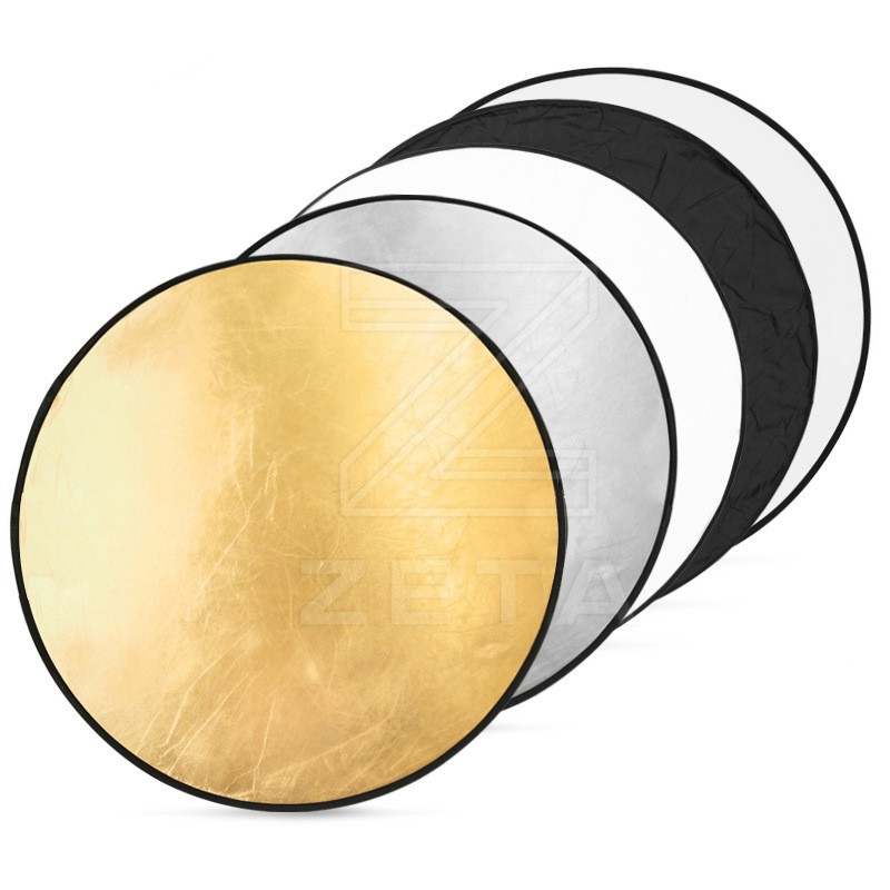 โปรโมชั่น Reflector 80 cm แผ่นสะท้อนแสง รีเฟล็ก Reflect ร่มทะลุ แผ่นกรองแสง Reflex Plate ในชุดมี 4 สี ร่มสะท้อนแสง  ร่มทะลุสีขาว  ร่มสตูดิโอ