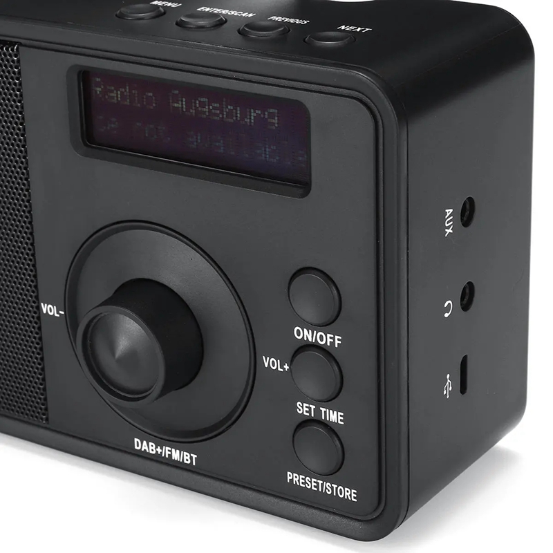 Portable DAB + Digital Radio Wireless Bluetooth Stereo Speaker LCD Display Outdoor Headset Support Alarm Clock FM AUX