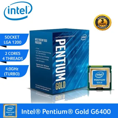 CPU (ซีพียู) INTEL 1200 PENTIUM GOLD G6400 4.0 GHz Warranty 3 - Y