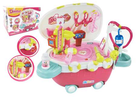 KIDTOYS ชุดของเล่นคุณหมอจำลอง สุดน่ารัก 22ชิ้น มีเสียง มีไฟ ขนาด ยาว 44*กว้าง 29*สูง 40 ซม.