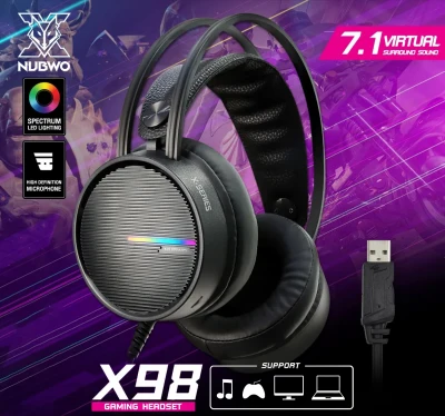 หูฟังเกมมิ่ง 7.1 NUBWO X98 หูฟังคอม Gaming headset USB Surround 7.1 รับประกัน 2 ปี